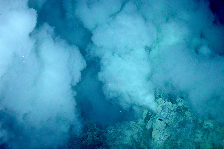 Image of an underwater hydrothermal vent