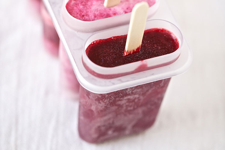 Image showing homemade fruit popsicles in tray